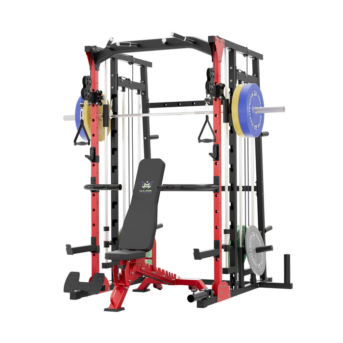 MAJOR FITNESS All-In-One Home Gym Smith Machine Package SML07 - S7BLS-PLT01BL-OWPNT230