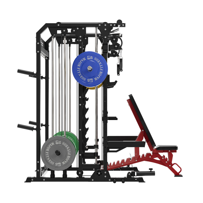 MAJOR FITNESS All-In-One Home Gym Smith Machine Package Spirit B52 - B52BL-PLT01BL-OWPNT230