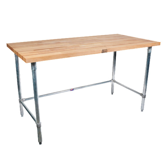 John Boos SNB10 Wood Top 72" Work Table - JBSNB10