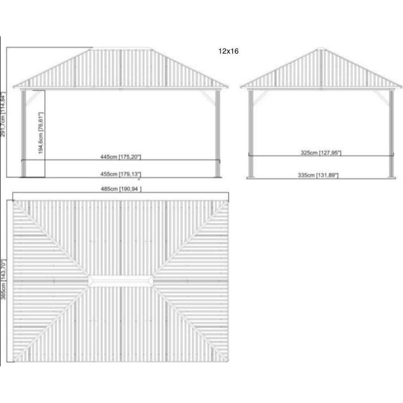 Sojag™ Genova Gazebo Steel Roof with Mosquito Netting