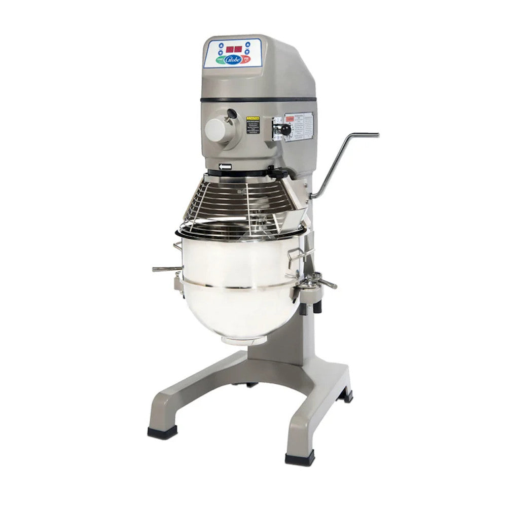 Globe Gear Driven 30 Qt. Commercial Planetary Floor Pizza Mixer - 220V, 1 1/2 hp - GLSP30P