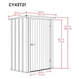 Spacemaker Patio Shed 4 x 3 Ft. In Teal And Anthracite - CY43T21