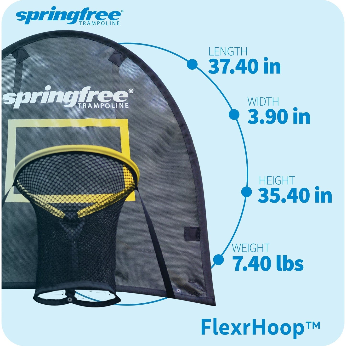 Springfree Trampoline Kids Oval 8 x 11 Ft Trampoline & FlexrHoop Basketball Game - 299720