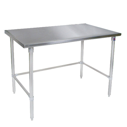 John Boos ST6-3696SBK Open Base 96" W x 36" D Stainless Steel Work Table - JBST63696SBK