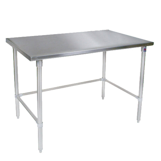 John Boos ST6-3684SBK Open Base 84" W x 36" D Stainless Steel Work Table - JBST63684SBK