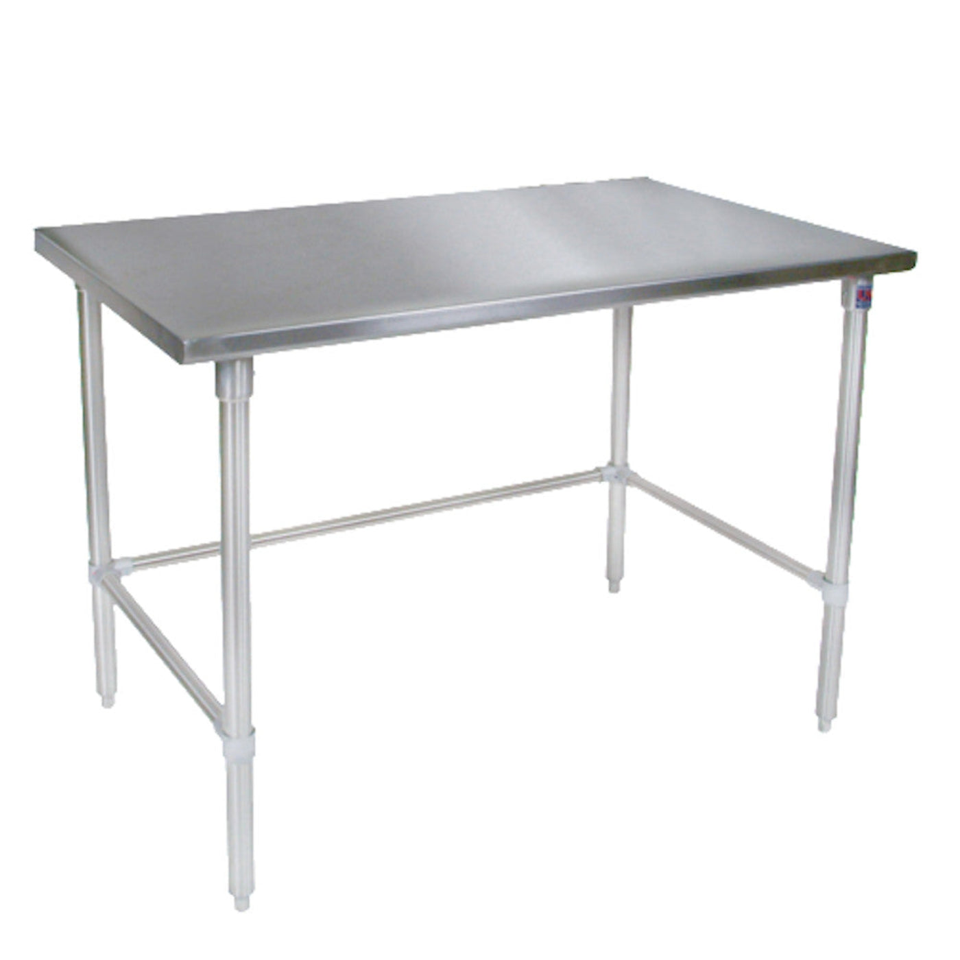 John Boos ST6-30120SBK Open Base 120" W x 30" D Stainless Steel Work Table - JBST630120SBK