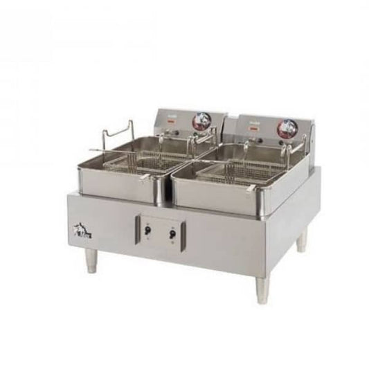 Star 530TF Twin Pot Single Basket Electric Countertop Fryer - 208/240V - 8E-530TF