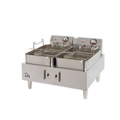 Star 530TF Twin Pot Single Basket Electric Countertop Fryer - 208/240V - 8E-530TF