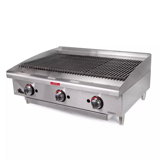 Star 6136RCBF 36" Gas Countertop Radiant Charbroiler - 120,000 BTU - 8H-6136RCBF