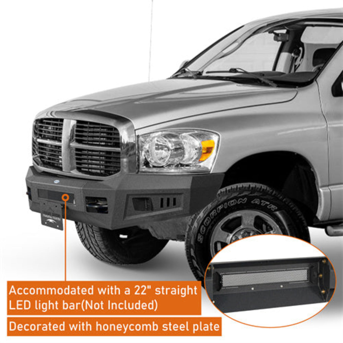 Front Bumper for 2006-2009 Ram 2500 3500 - Hooke Road - HE.6480