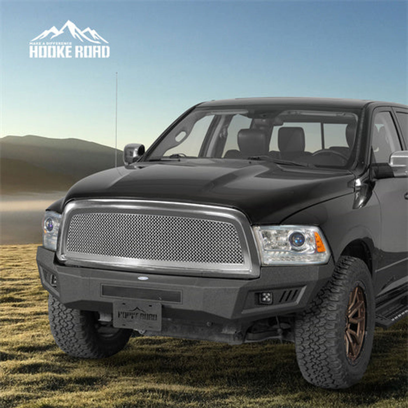 Hooke Road Steel Front Bumper for 2009-2012 Ram 1500 - HE.6204