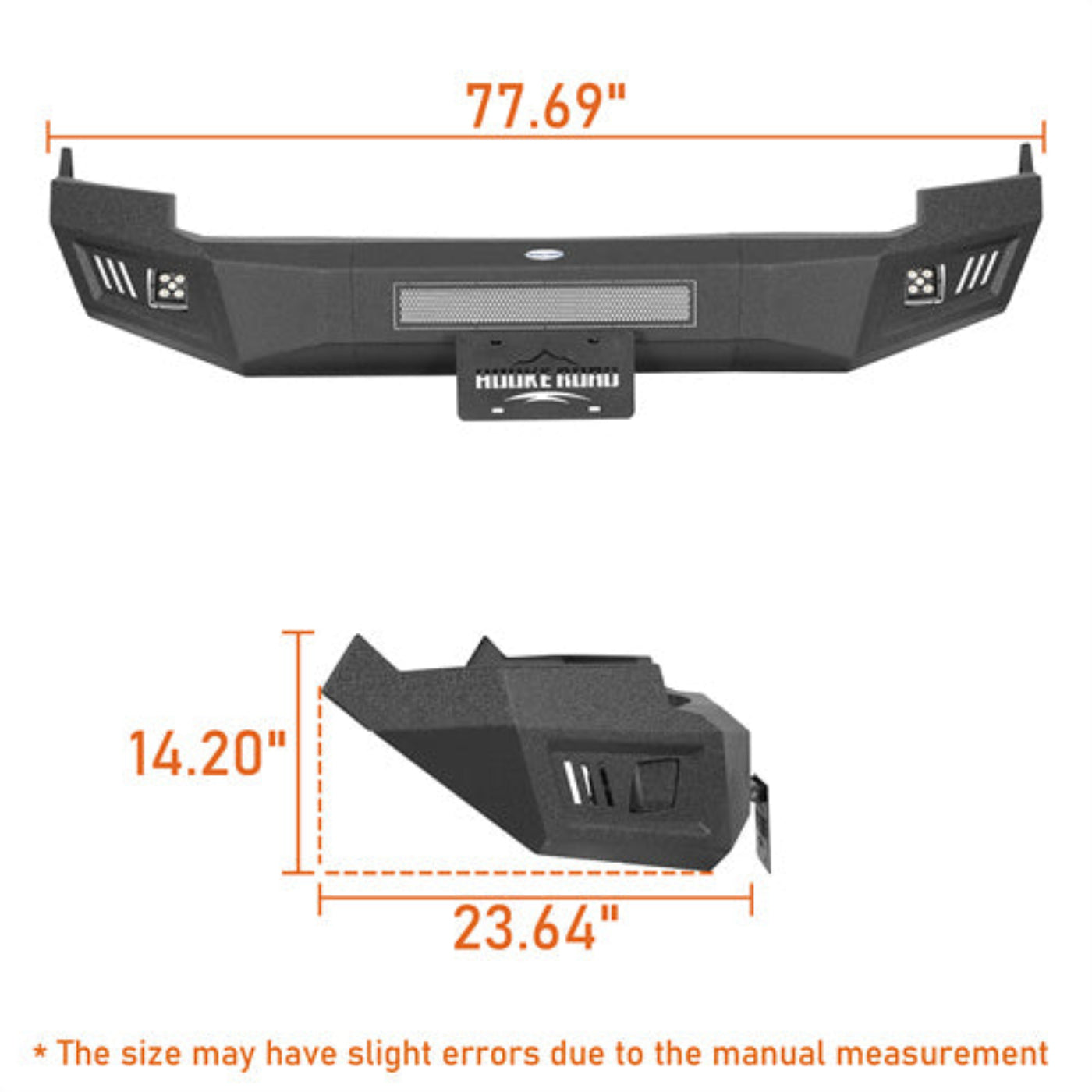 Hooke Road Steel Front Bumper for 2009-2012 Ram 1500 - HE.6204