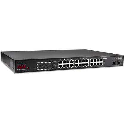 Marshall Electronics VSSW100 24-Port 10/100/1000 Mbps PSE Switch with 2-Port Gigabit SFP - VSSW100