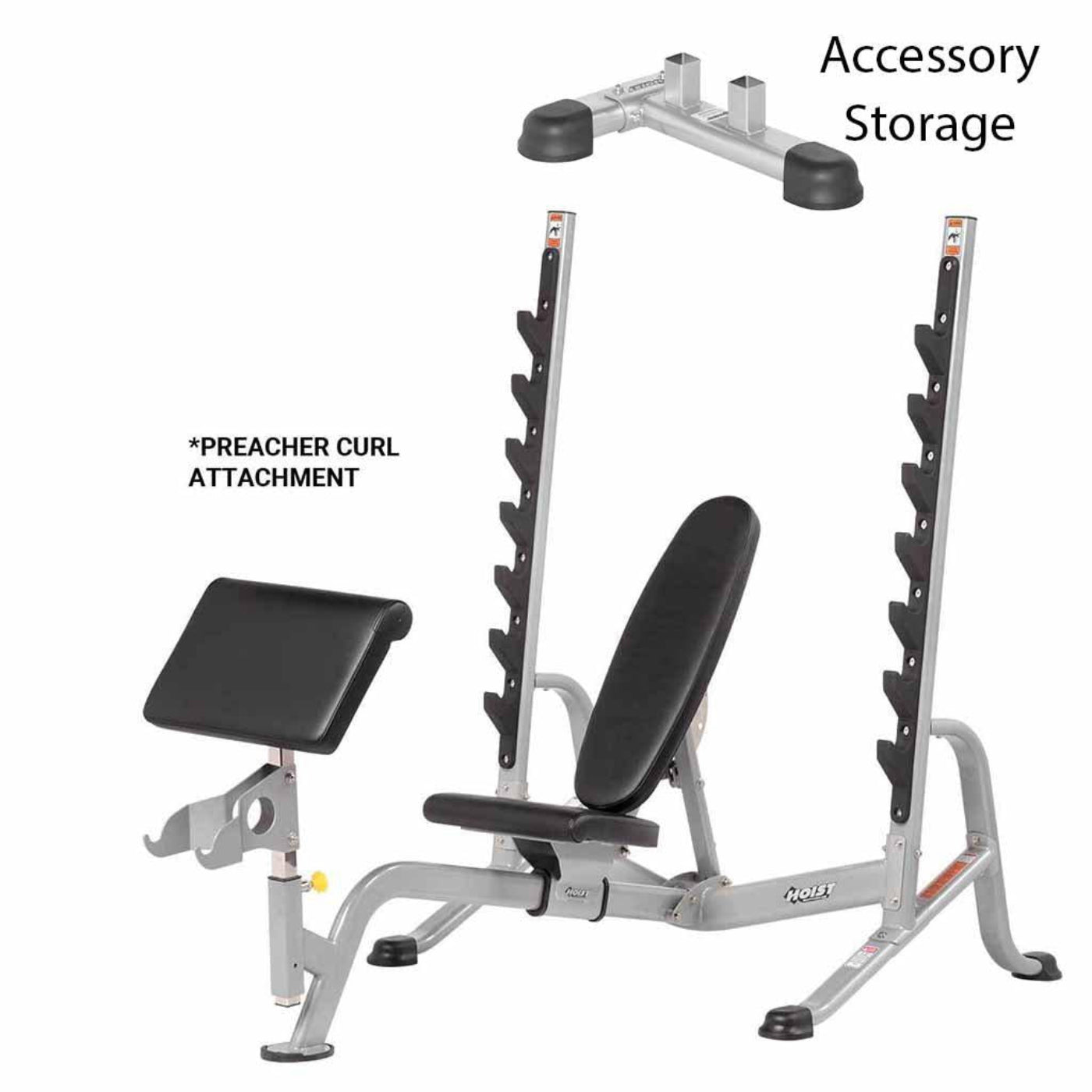 Hoist 7 Position F.I.D. Olympic Bench - HF-5170-PL