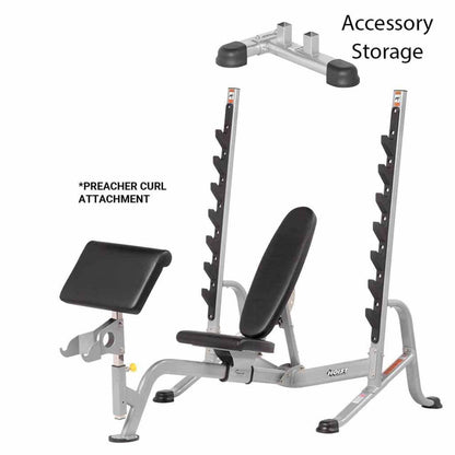 Hoist 7 Position F.I.D. Olympic Bench - HF-5170-PL