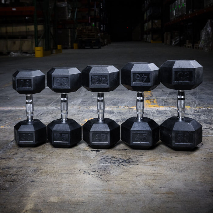 PRx Rubber Hex Dumbbells Backyard Provider