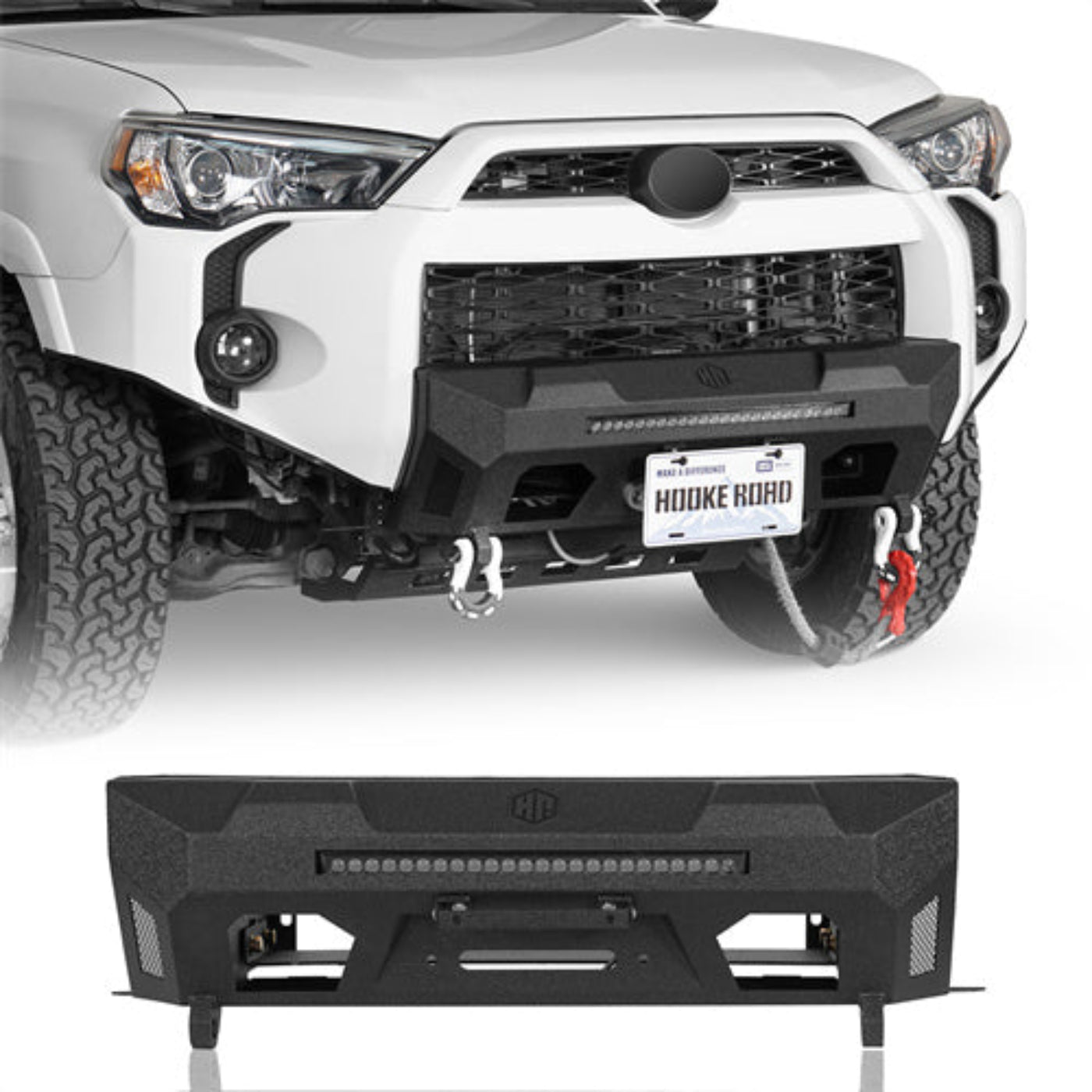 Stubby Front Bumper for 14-24 Toyota 4Runner (Excluding Limited & Nightshade) - Hooke Road - HE.9819-S