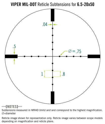 Vortex Optics Viper 6.5-20x50 PA SFP Riflescope Mil-Dot MOA, 30mm Tube with Pro 30mm High Rings (1.18in) and Free Hat Bundle - VPR-M-06MD_TRH-2Pk_121-53-BCA