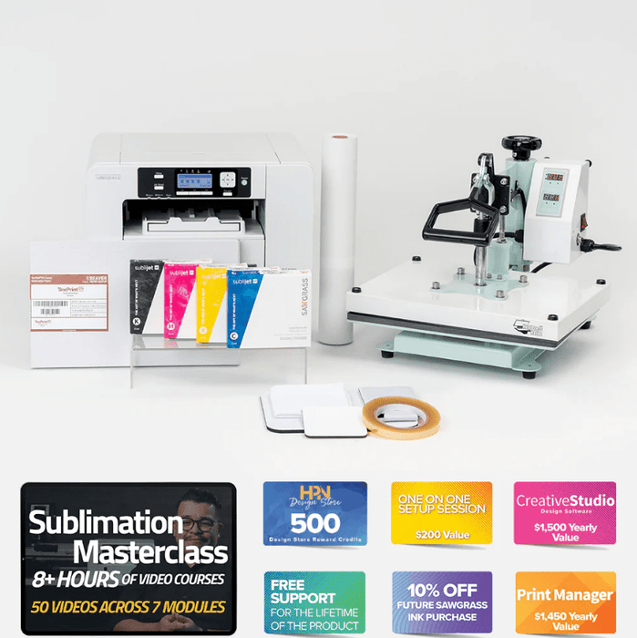 Sawgrass SG500 Sublimation Printer & CraftPro Heat Press Bundle - HPN-BNDNN-4-1