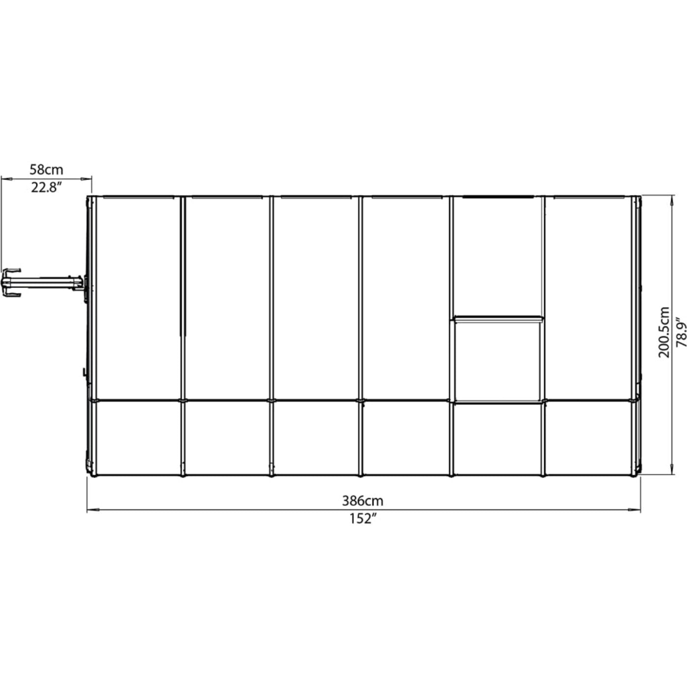 Rion Sun Room 6' x 12' Greenhouse - HG7512