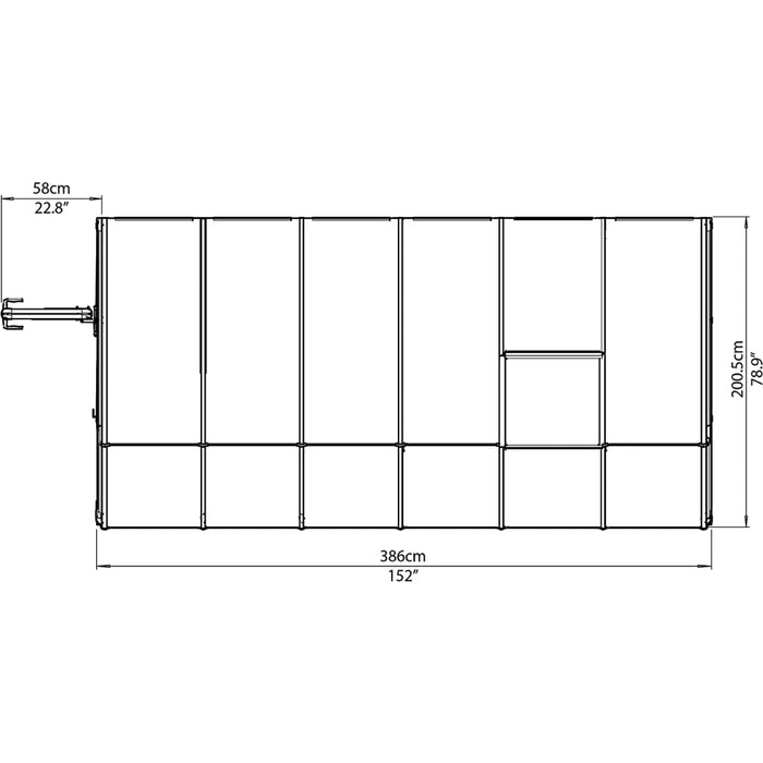 Rion Sun Room 6' x 12' Greenhouse - HG7512