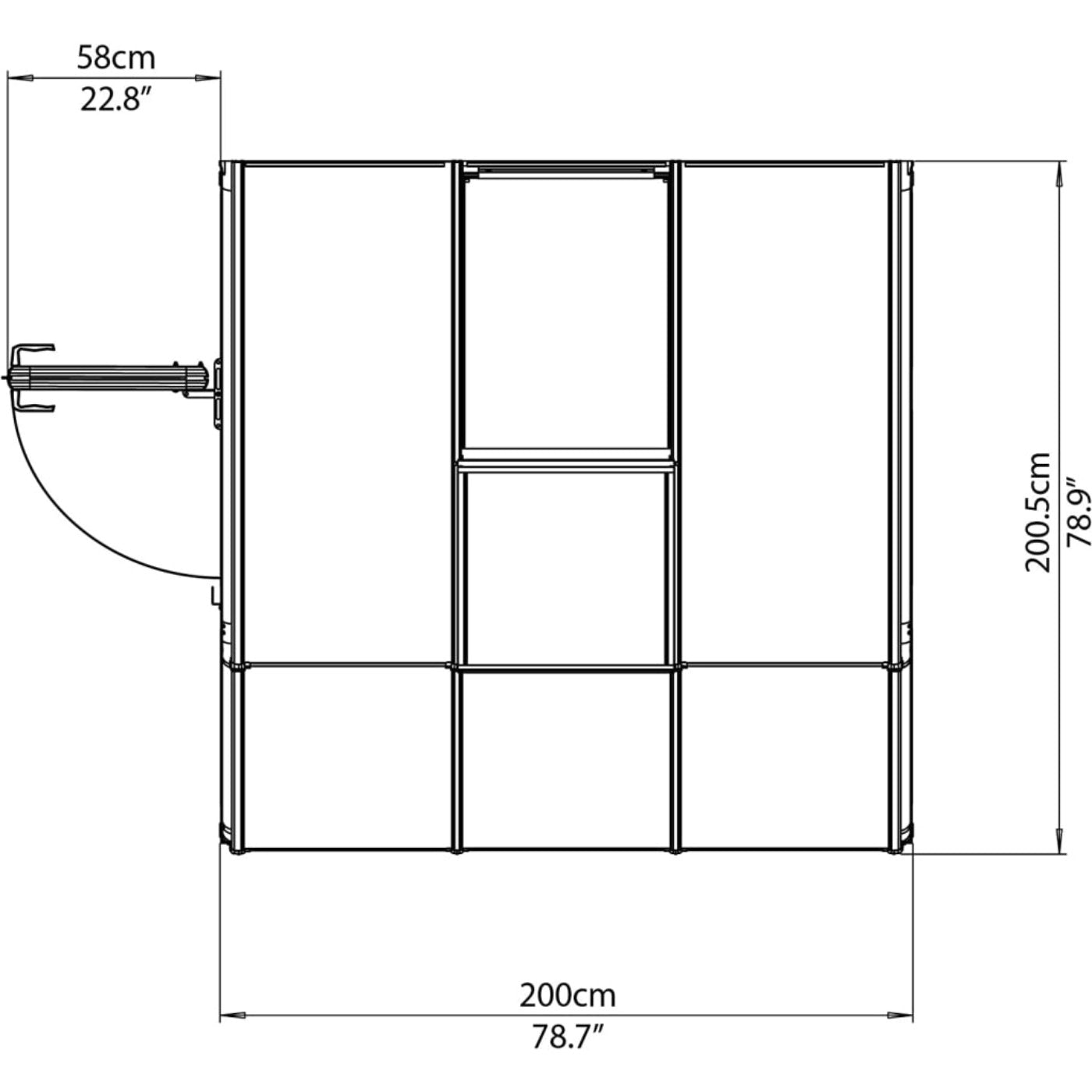 Rion Sun Room 6' x 6' Greenhouse - HG7506