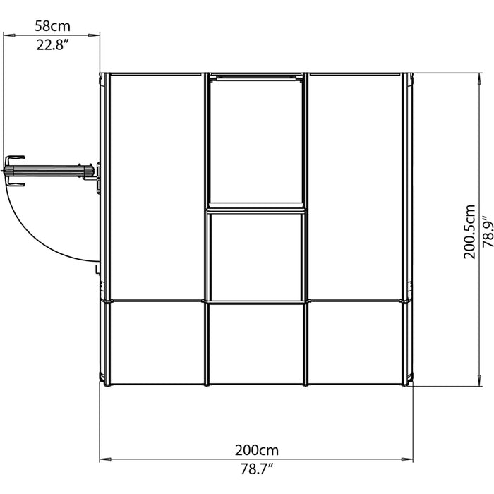 Rion Sun Room 6' x 6' Greenhouse - HG7506