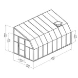 Rion Sun Room 8' x 16' Greenhouse - HG7616