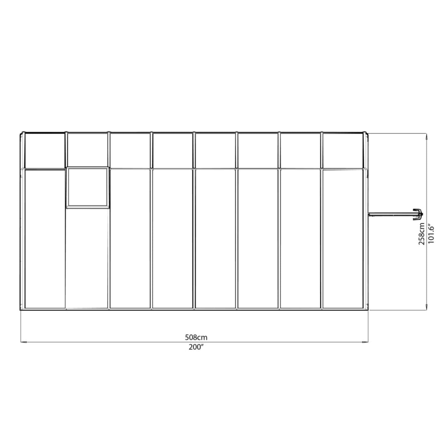 Rion Sun Room 8' x 16' Greenhouse - HG7616