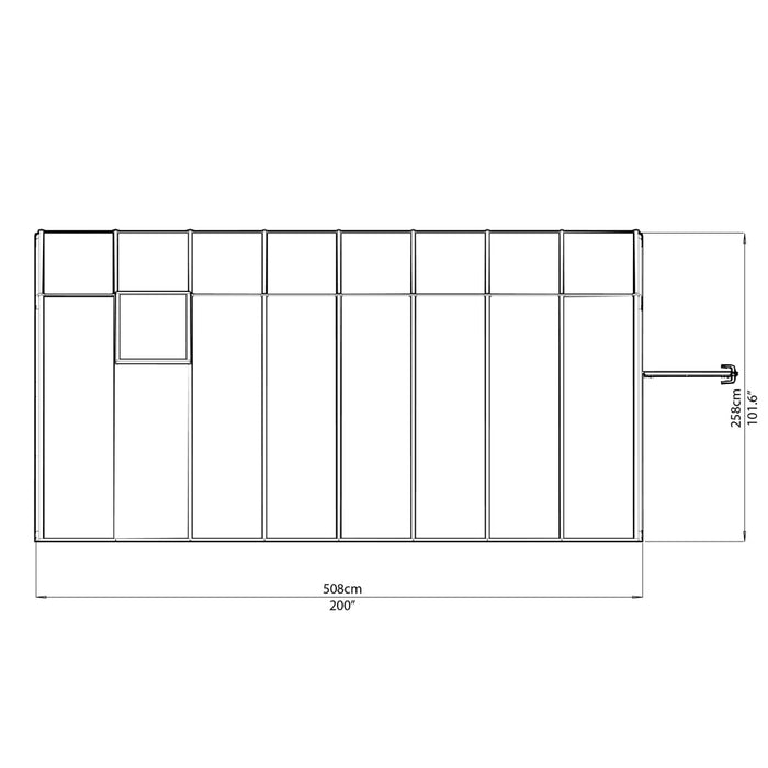 Rion Sun Room 8' x 16' Greenhouse - HG7616