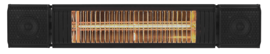 SunHeat Outdoor Weatherproof Electric Wall Mounted Heater with Bluetooth/ Remote Control-Black-1500w-120v - WL15BBT