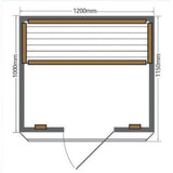 SunRay Evansport Indoor 2 Person Far Infrared Sauna with Ceramic Heater - HL200C - Backyard Provider