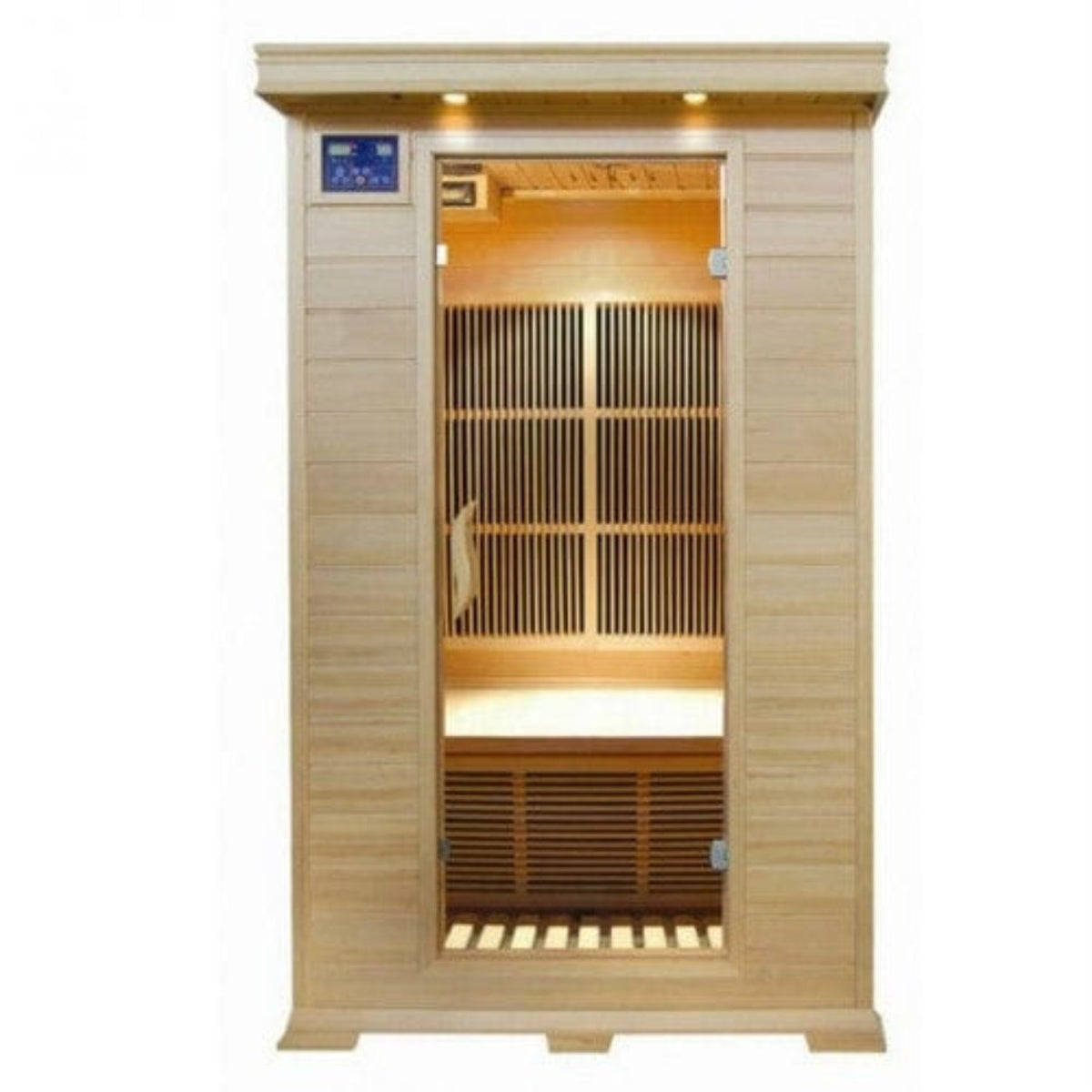 SunRay Evansport Indoor 2 Person Far Infrared Sauna with Ceramic Heater - HL200C - Backyard Provider