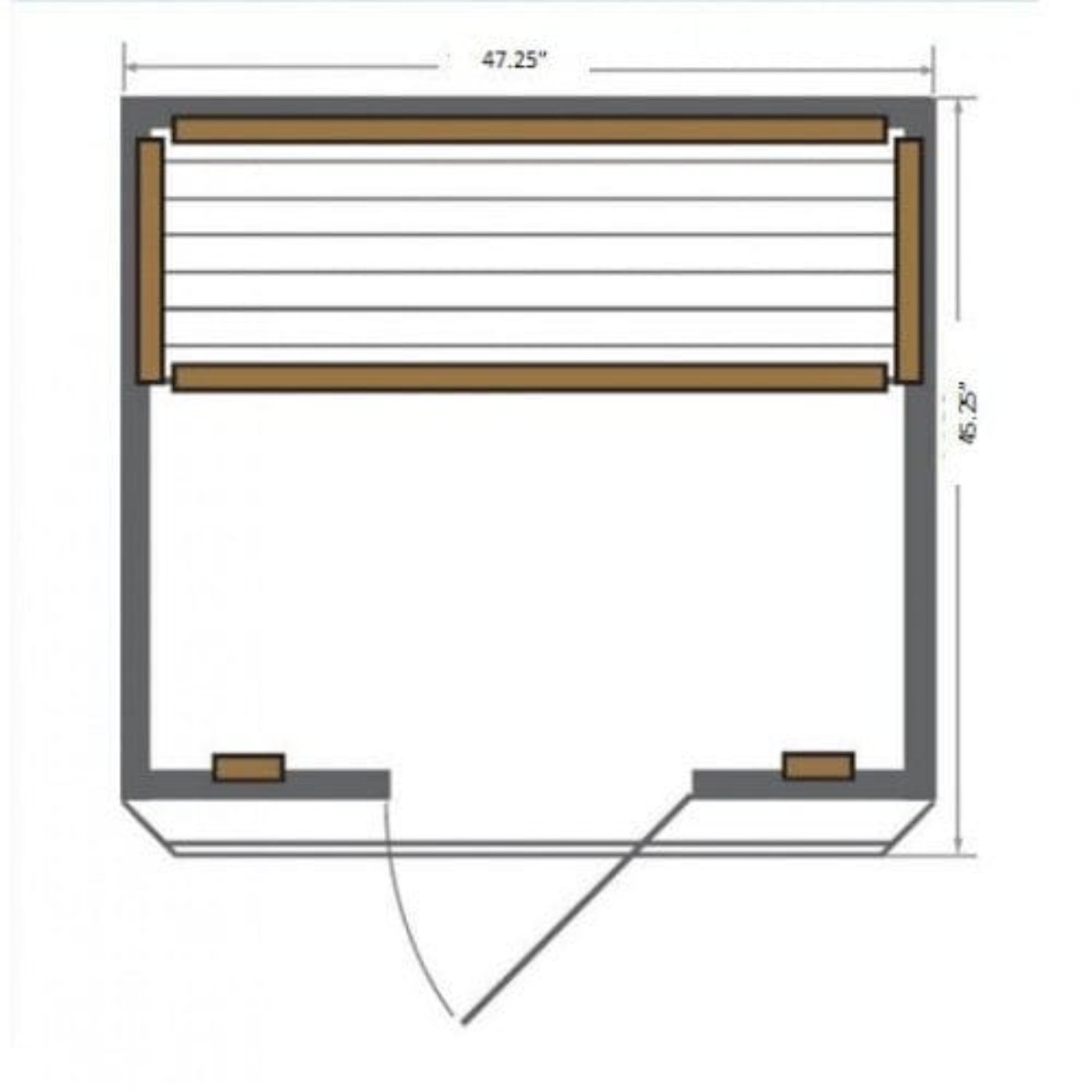 SunRay Cordova Indoor 2 Person Far Infrared Sauna with Carbon Heater - HL200K1 - Backyard Provider