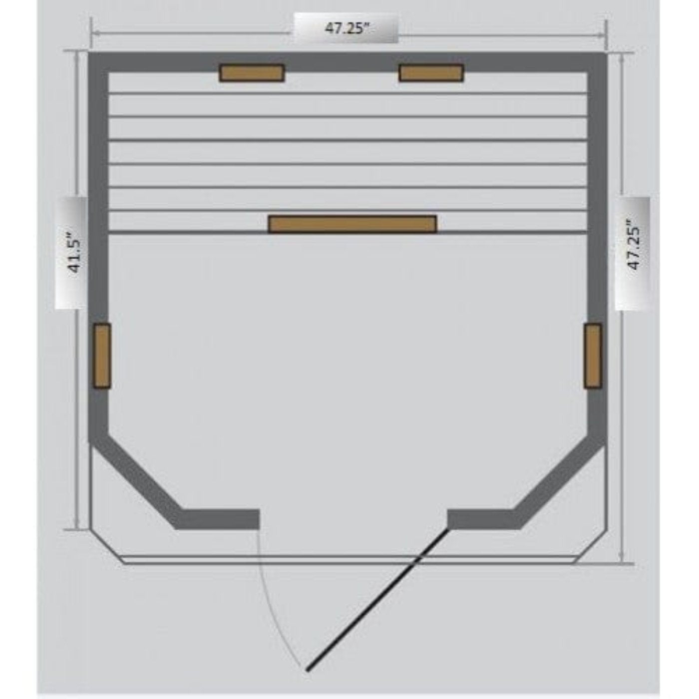 SunRay Heathrow Indoor 2 Person Far Infrared Sauna with Ceramic Heater - HL200W - Backyard Provider