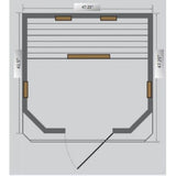 SunRay Heathrow Indoor 2 Person Far Infrared Sauna with Ceramic Heater - HL200W - Backyard Provider