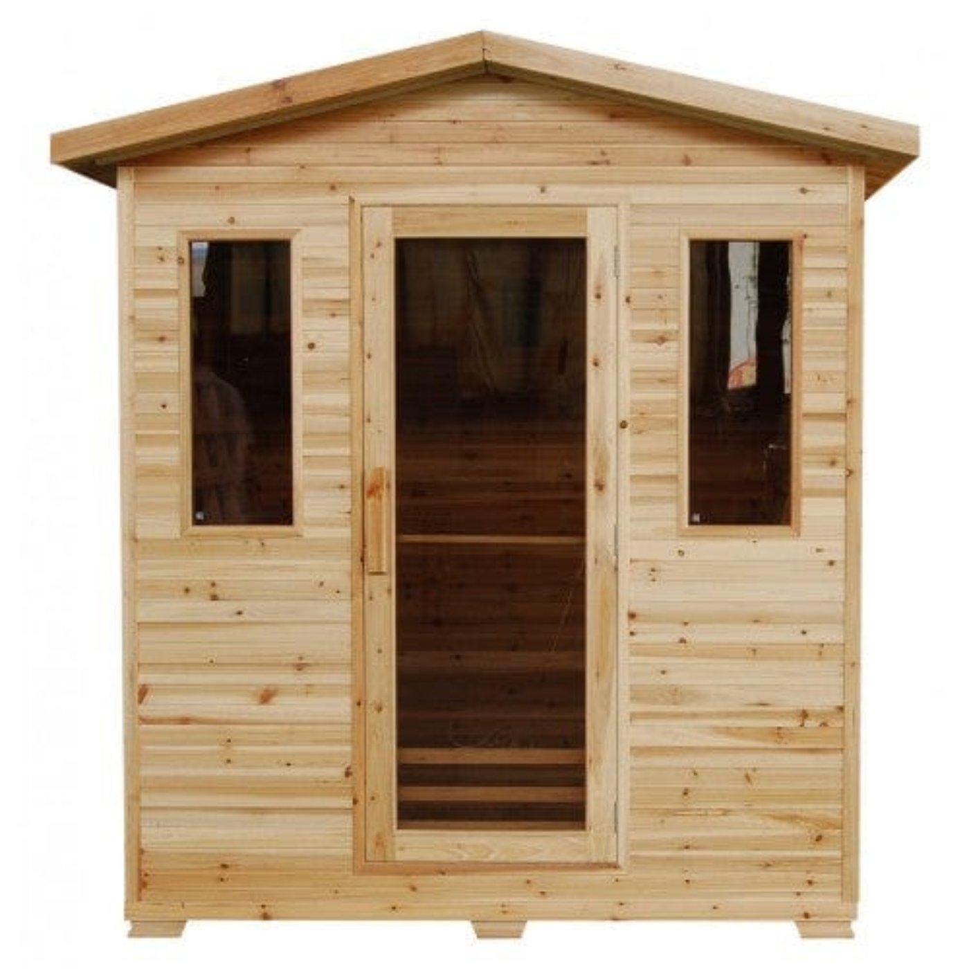 SunRay Grandby Outdoor 3 Person Far Infrared Sauna with Ceramic Heater - HL300D - Backyard Provider