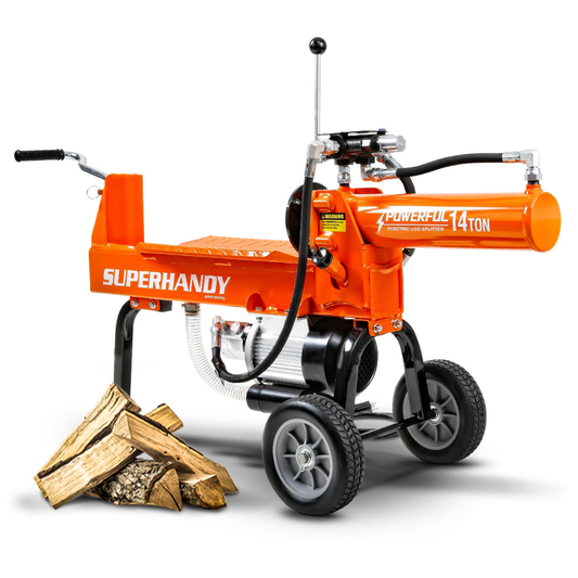 SuperHandy 14 Ton Electric Log Splitter - 120V Corded, 20" Max Log Length - GUO084