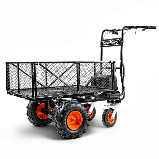 SuperHandy Electric Utility Wagon Pro - 48V 7Ah AGM Battery, 660Lb Max Weight - GUO122-FBA-New
