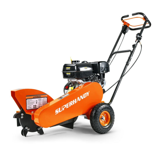 SuperHandy Compact Stump Grinder Pro - 9HP, 12" Cutting Blade, Effortless Stump Removal - GUO110-FBA