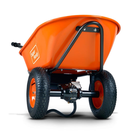 SuperHandy Electric Dualie Wheelbarrow - 24V 7Ah AGM Battery, 330Lb Max Weight - GUO034--FBA