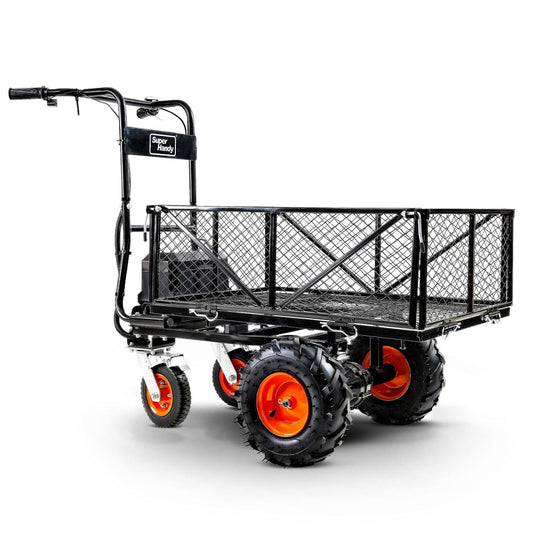 SuperHandy Electric Utility Wagon Pro - 48V 4Ah Li-Ion Battery, 660Lb Max Weight - GUO095-FBA-NEW-backup