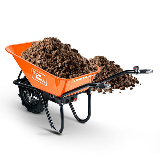 Electric Wheelbarrow - 24V 12Ah Battery, 330Lb Capacity - GUO087-FBA