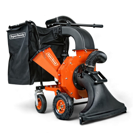 SuperHandy Leaf Vacuum & Wood Chipper - 7HP Engine, 10:1 Mulch Ratio, Max 2" Branches - GUO128-FBA