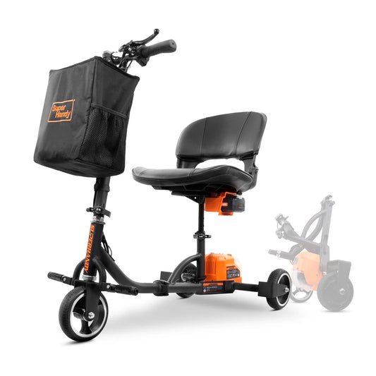 SuperHandy Passport Mobility Scooter - 48V 2Ah Battery, Lightweight (35 lbs), Foldable + Extra Battery - GUT112-FBA