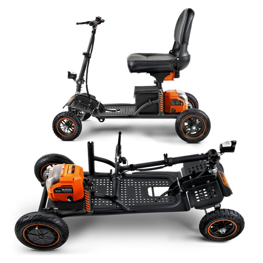 SuperHandy Explorer Mobility Scooter - Heavy-Duty Design, 48V 2Ah Battery, 350lb Capacity -GUT161-FBA