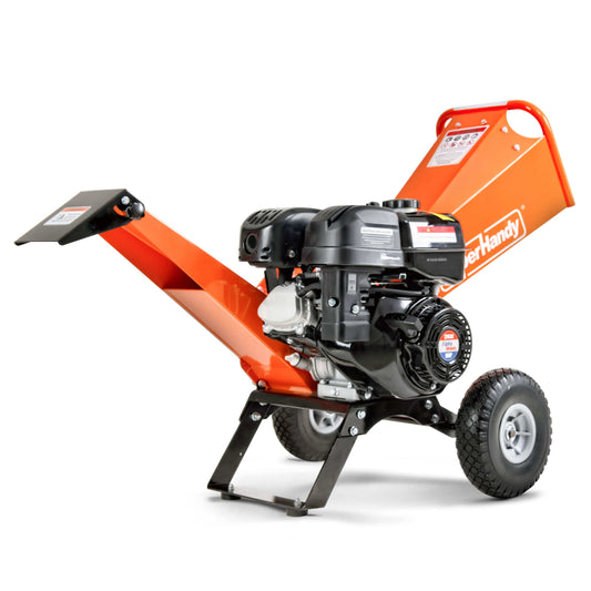 SuperHandy 4-Inch Wood Chipper Shredder Mulcher – 9HP Gas-Powered Heavy Duty Chipping Machine - GUO148-FBA