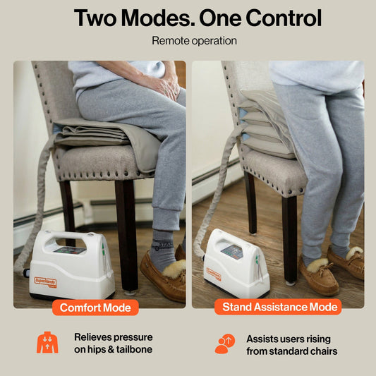SuperHandy Electric Seat Lift Assist Cushion for Elderly, Battery Powered Lifting Device, Air Cushion Mode - GUT189-FBA