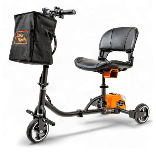 SuperHandy Passport Mobility Scooter for Adults - Foldable, 3 Wheel, Airline Travel Friendly - 6.5 Mile Range, 48V 2Ah Li-Ion Swappable Battery System (1 Li-Ion Battery) - GUT184-FBA