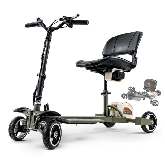 SuperHandy Passport Pro Mobility Scooter - Foldable, 48V Li-Ion Battery, 330lbs Load - GUT164-FBA